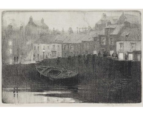 § STANLEY CURSITER C.B.E., R.S.A., R.S.W. (SCOTTISH 1887-1976) ST MONANS Signed and inscribed, lithographDimensions:17cm x 25