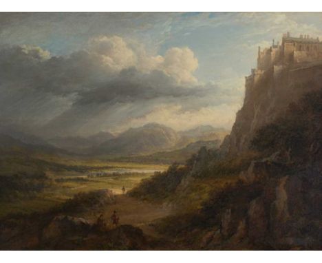 ALEXANDER NASMYTH (SCOTTISH 1758-1840) STIRLING CASTLE WITH THE UPPER PART OF THE FORTH Oil on panelDimensions:45cm x 61cm (1