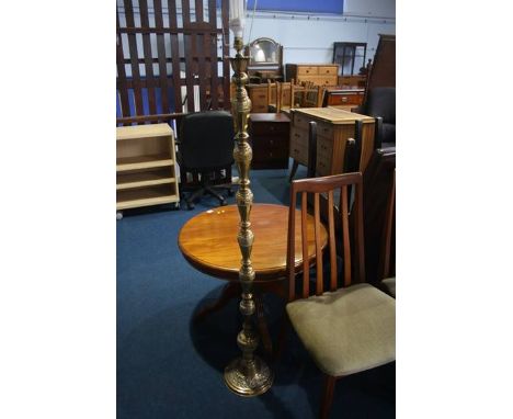A brass standard lamp