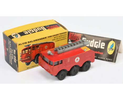 Budgie Toys 298 Alvis Salamander Fire Crash Tender, Good Plus, within Good Plus box, with Budgie Toys products leaflet. See p