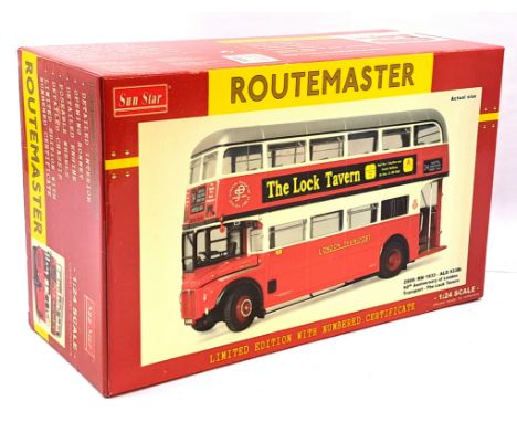 Sun Star 1:24 Scale RouteMaster 2909: RM 1933 - ALD 933B 50th Anniversary of London Transport - Comes with certificates and w