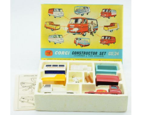 Corgi GS24 "Constructor" Gift Set to include 2 x Commer chassis, 4 x detachable backs, plus accessories and figure - Excellen