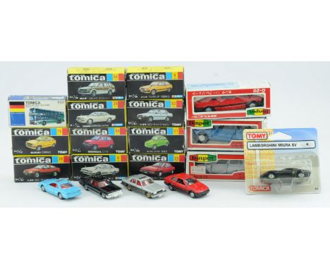 Tomica and Diapet, a mixed mainly boxed group of Japanese Diecast, to include Tomica Lamborghini Miura SV, Tomica Mazda Cosmo
