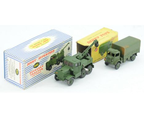 Dinky, a boxed pair to include, (1) Dinky Toys &nbsp;661 Scammell Recovery Tractor - Green including supertoy hubs&nbsp; (2) 