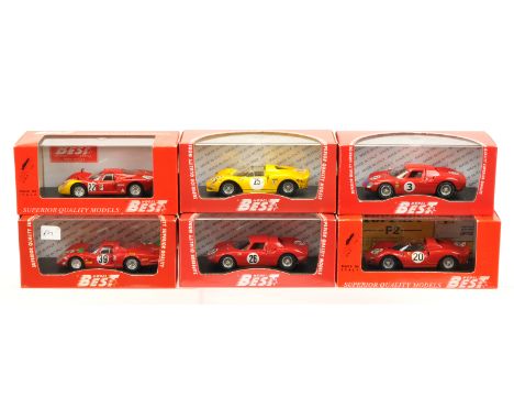 Model Best 1:43 Scale Ferrari &amp; Alfa Romeo Boxed Race Car Group, conditions generally appear to be Excellent to Near Mint