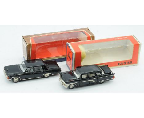 Russian Diecast. a boxed 1/43rd scale pair of (USSR) Vehicles. Conditions generally appear Good Plus to Excellent Plus in Goo