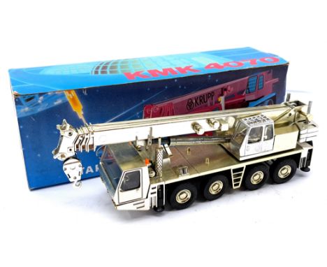 Auto Russia 1:50 scale Krupp KMK 4070 Mobile Telescopic Crane Chrome Model, Good to Good Plus. within Good box.