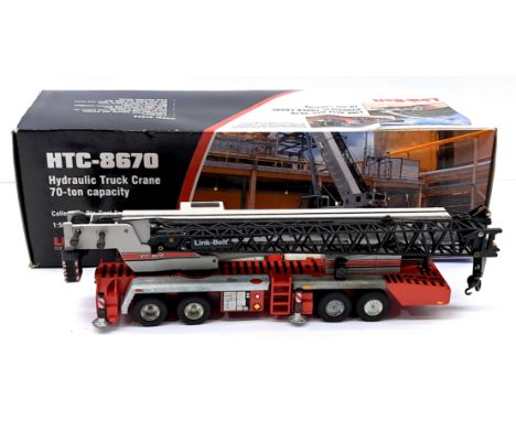 NZG 468 1:50 Scale Link-Belt HTC-8670 Hydraulic Truck Crane 70 Ton Capacity, Good Plus, within Good box. See photo.&nbsp;