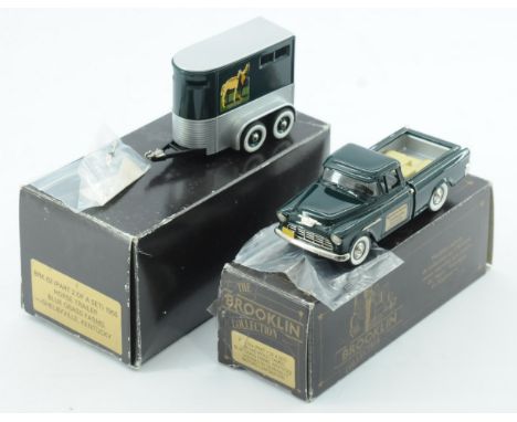 Brooklin Models, a set of boxed White Metal Chevrolet Cameo and Horse box. - BRK53X and BRK62 - 1:43 Scale. Conditions appear