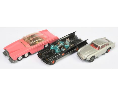 Dinky &amp; Corgi TV &amp; Film Related Unboxed Vehicle Group, to include Thunderbirds FAB1, Batman Batmobile &amp; James Bon