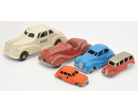 London Toy, Empro &amp; Similar Vintage Clockwork, Wind-Up &amp; Mechanical Car Group, Fair to Good, Untested. See photo.&nbs
