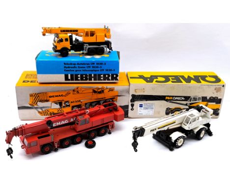 Conrad 1:50 Scale Crane Group, to include Liebherr LTF 1030-3 Hydraulic Crane, and others, conditions generally appear to be 
