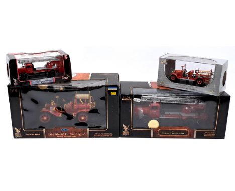 Signature Series Mixed Scale Fire Engine Group, to include 1:18 scale 1914 Model T Fire Engine, 1:24 scale 1944 Mercedes-Benz