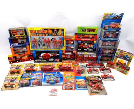 Buddy, Husky, Mattel Hot Wheels &amp; similar Large Quantity of Fire Service Vehicles, conditions generally appear to be Good
