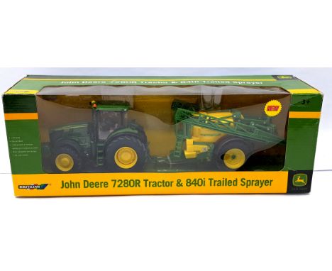 Britains 42914 1:32 Scale John Deere 720R Tractor &amp; 840i Trailed Sprayer, Excellent to Near Mint, within Fair (some sligh