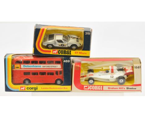 Corgi Toys Boxed Mixed Vehicle Group, to include 1561 Graham Hill's Shadow (within harder to find 1561 box, usually numbered 