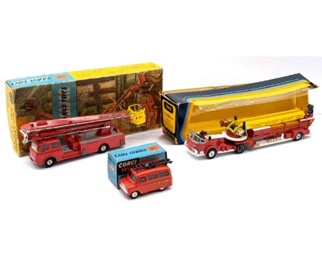 Corgi Fire Engine group, to include 1143 American LaFrance Aerial Rescue Truck, 405M Bedford Utilecon Fire Tender &amp; 1127 