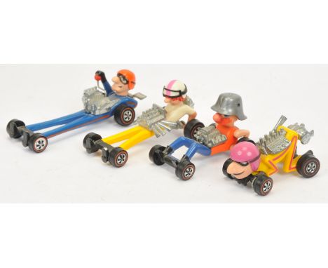 Mattel Hot Wheels FARBS Complete Set of 4, to include Hygear, Myles Ahead, Hot Rodney and Red Catchup, Good to Good Plus with