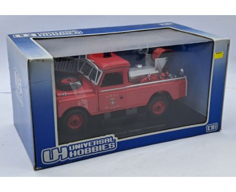Universal Hobbies 1/18 Scale Land Rover Serie II Pompier "Ville de Lyon", Excellent to Near Mint, within Good packaging. See 