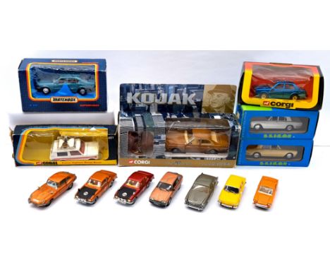 Corgi, Matchbox, Eligor &amp; similar a boxed and unboxed vehicle group, to include Corgi 57403 Kojak Buick with White Metal 