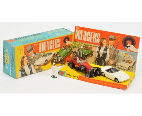 Corgi Toys Gift Set No.40 The Avengers, to include John Steeds Vintage Bentley &amp; Emma Peels Lotus Elan S2 with Emma Peel 