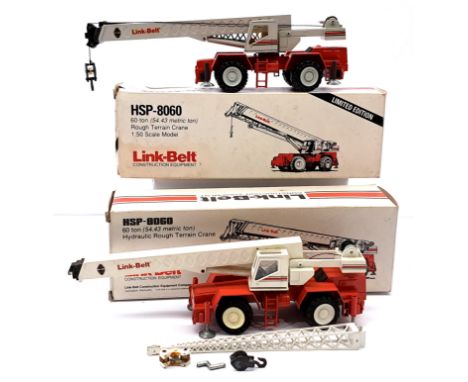 NZG 1:50 Scale Link-Belt HSP-8060 60 Ton Hydraulic Rough Terrain Crane Pair, conditions generally appear to be Fair to Good, 