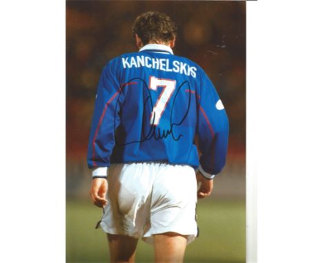 Andrei Kanchelskis Rangers Signed 12 x 8 inch football photo. Good Condition. All autographs are genuine hand signed and come