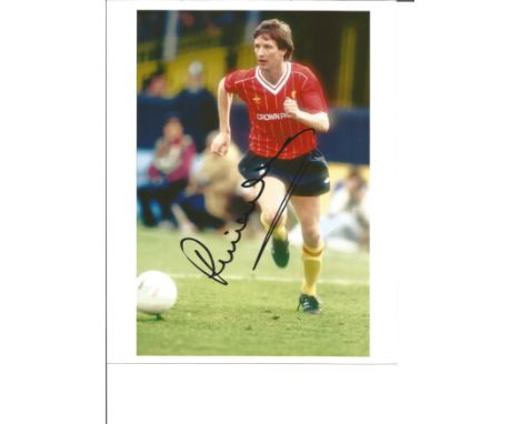 Ronnie Whelan 10 x 8 inch signed colour football photo pictured in action for Liverpool. Ronald Andrew Whelan born 25 Septemb