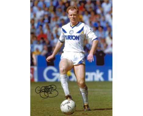 Football Andy Ritchie 14x12 signed colour photo pictured while playing for Leeds United. Andrew Timothy Ritchie born 28 Novem