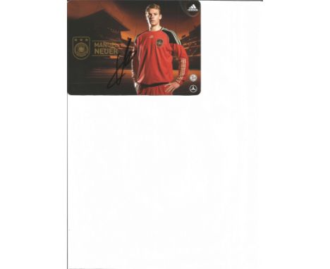 Football Manuel Neuer signed adidas promo photo. Manuel Peter Neuer born 27 March 1986 is a German professional footballer wh