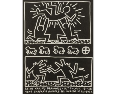 Keith Haring (1958-1990) (after)A poster for Keith Haring Drawings at Tony Shafrazi Gallery, 1982 (Doring &amp; von der Osten