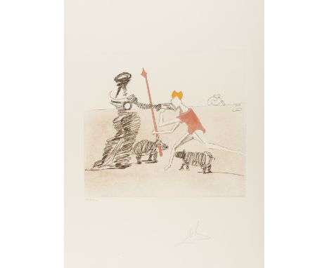 Salvador Dali (1904-1989)Pastorale (Field 80-1K)Etching with aquatint printed in colours, 1980, signed, inscribed 'G' and num