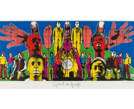 Gilbert and George (b.1943 &amp; 1942)Death after LifeOffset lithograph printed in colours, 2008, signed in black ball-point 