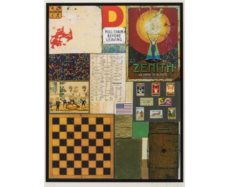 Sir Peter Blake (b.1932)Homage to RauschenbergThe complete set of five screenprints in colours with gold leaf, diamond dust, 