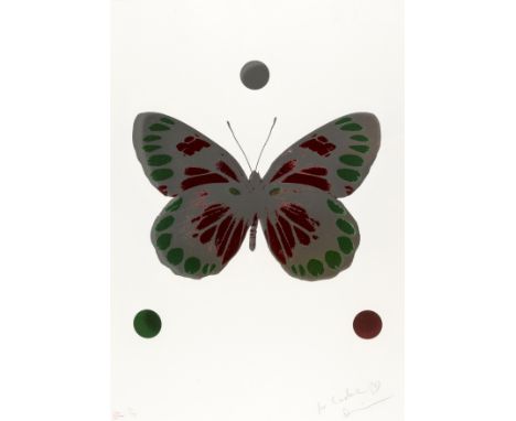 Damien Hirst (b.1965)Science Xmas Butterfly (Emerald Green and Chilli Red)Foilblock print in colours, 2010, signed and number