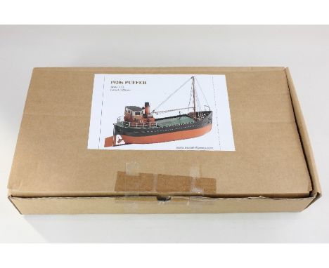 A Model Slipway unbuilt marine model kit of a 1920s Coastal Puffer, scale 1:72, length 325mm, in box with instructions, appea