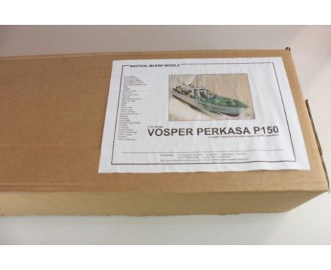 A Nautical Marine Models unbuilt marine model kit for a Vosper Perkasa P150, scale 1:32, for static display or radio controll