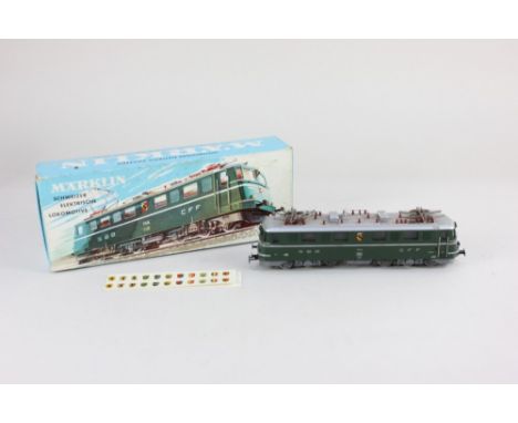 A Marklin HO gauge 3050 Swiss electric model railway locomotive,SBB No11414, in green livery, boxed