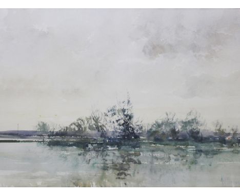 •ARTHUR KARL MADERSON (b.1942) SOMERSET LEVELS Signed, watercolour 51.5 x 70.5cm.; with another similar, signed, pastels, 26.