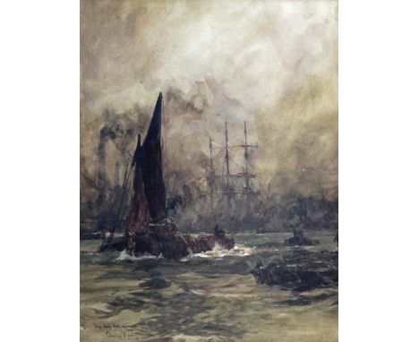 CHARLERS DIXON (1872-1934) THE DEEP DARK RIVER Signed inscribed with title and further inscribed `London Sketch Club`, waterc