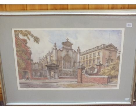 Alan Carter, oil on board Impala, two Dennis Flanders limited edition prints of Porterhouse College and one other picture
