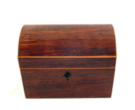 19th Century inlaid Mahogany two compartment tea caddy