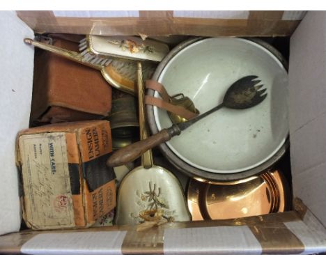 Ensign E29 camera in original box, Oak salad bowl and other items
