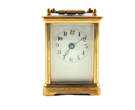 A Brass carriage clock