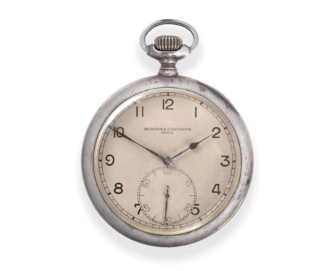 A Silver Military Deck Watch, signed Vacheron & Constantin, Geneve, circa 1939, lever movement signed and numbered 446102 and