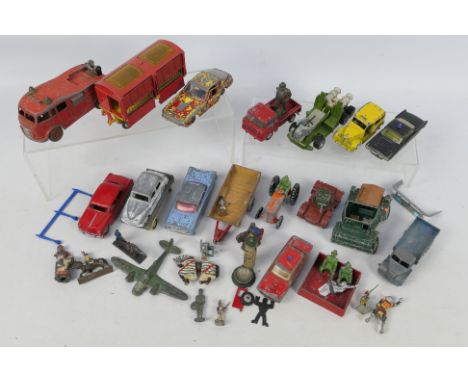 Dinky Toys - Corgi Toys - Matchbox - Benbros - Others - A group of unboxed playworn diecast and white metal figures. Lot incl