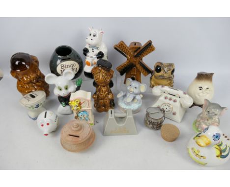 A quantity of ceramic money banks.