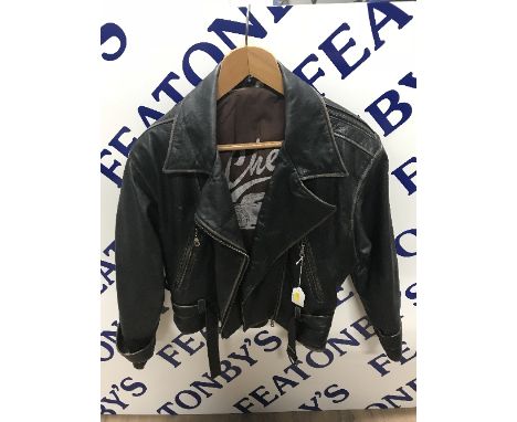 LADIES LEATHER BIKER STYLE JACKET
