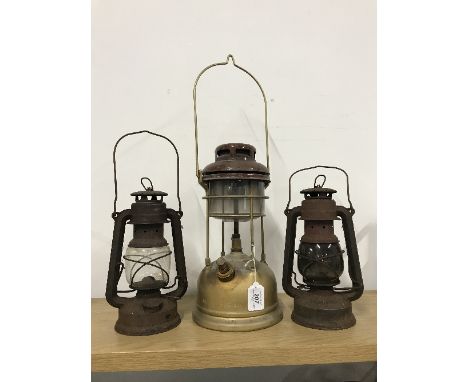 LARGE TILLEY STORM LAMP & 2 OTHER`S
