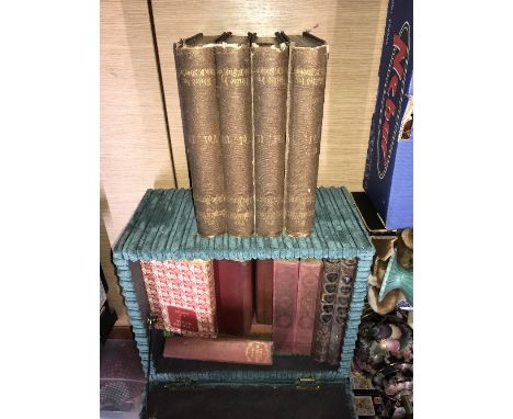 THE COMPLETE WORKS OF JOHN BUNYAN & OTHER BOOKS AND VASE